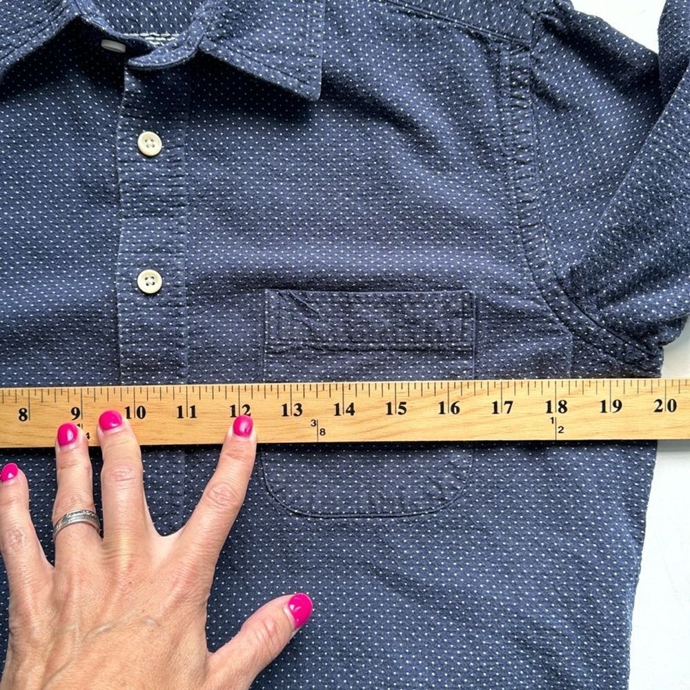 Taylor Stitch Dark Blue Patterned Button Down Shirt - Picture 10 of 11